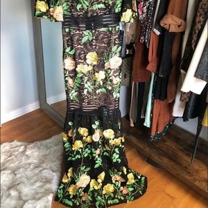 Embroidered Floral Gown